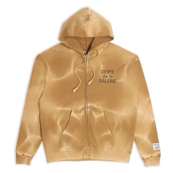 Gallery Dept French Zip Hoodie Tan