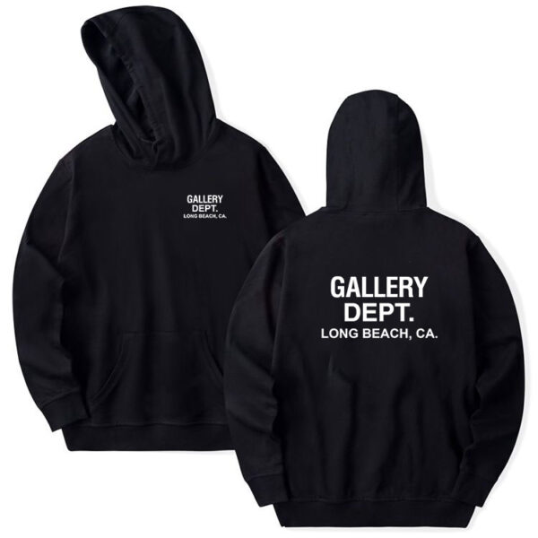 Gallery Dept Long Beach Black Print Hoodie